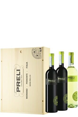 Boîte en bois pour le cadeaux du vin, avec couvercle coulissant, boîte en bois portant le logo Preli